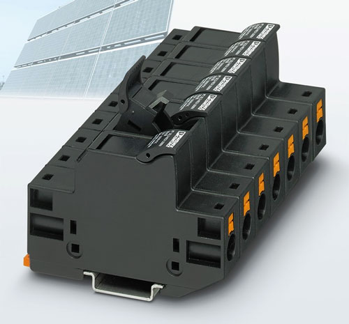 PHXC: Pojistková svornice push-in pro použití ve fotovoltaice 