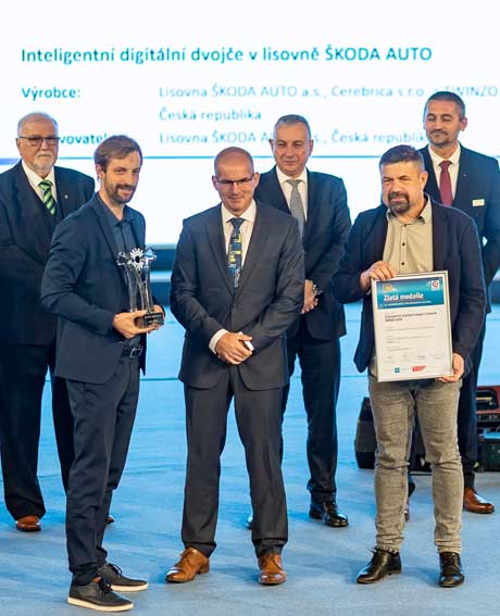 Zlatá medaile MSV 2022 Inteligentní digitální dvojče v lisovně ŠKODA AUTO